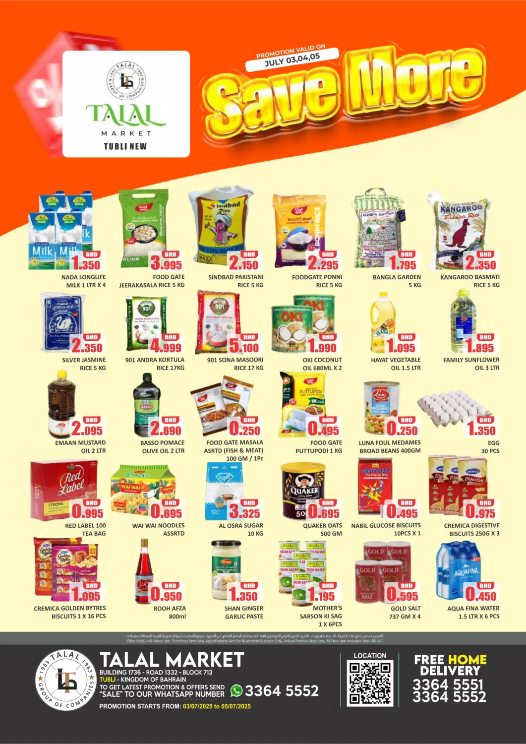 Bahrain Talal Markets offers in D4D Online. Save More @Tubli. . Till 5th July