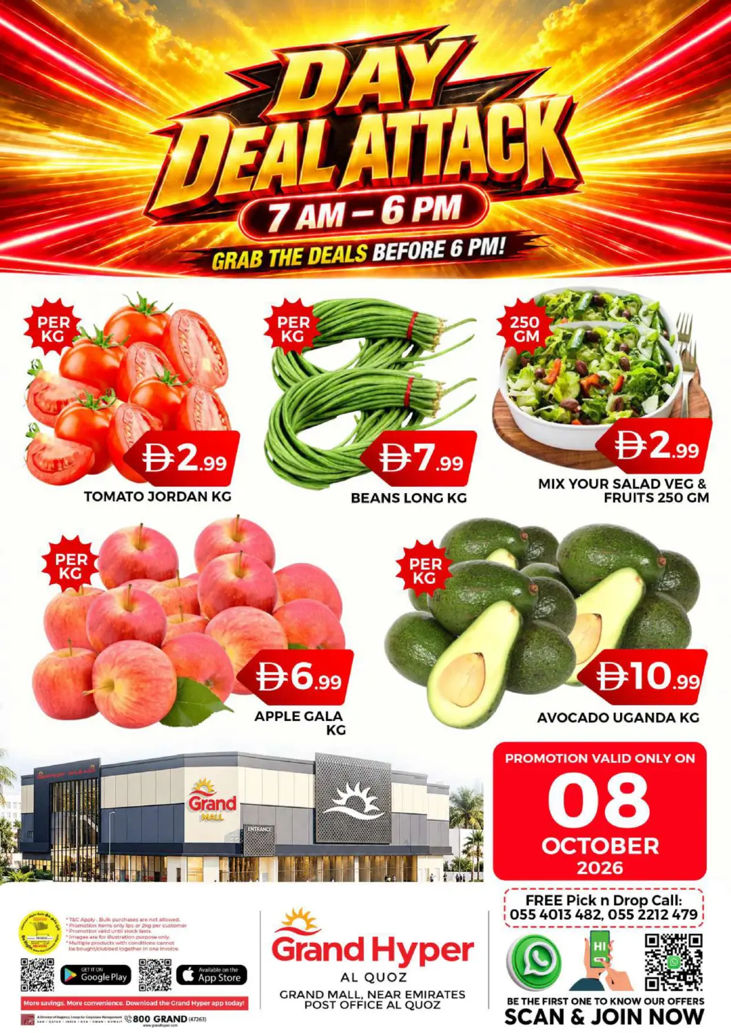 UAE - Dubai Grand Hyper Market offers in D4D Online. Grand Hyper-Al Quoz,Dubai. . Only On 8th October