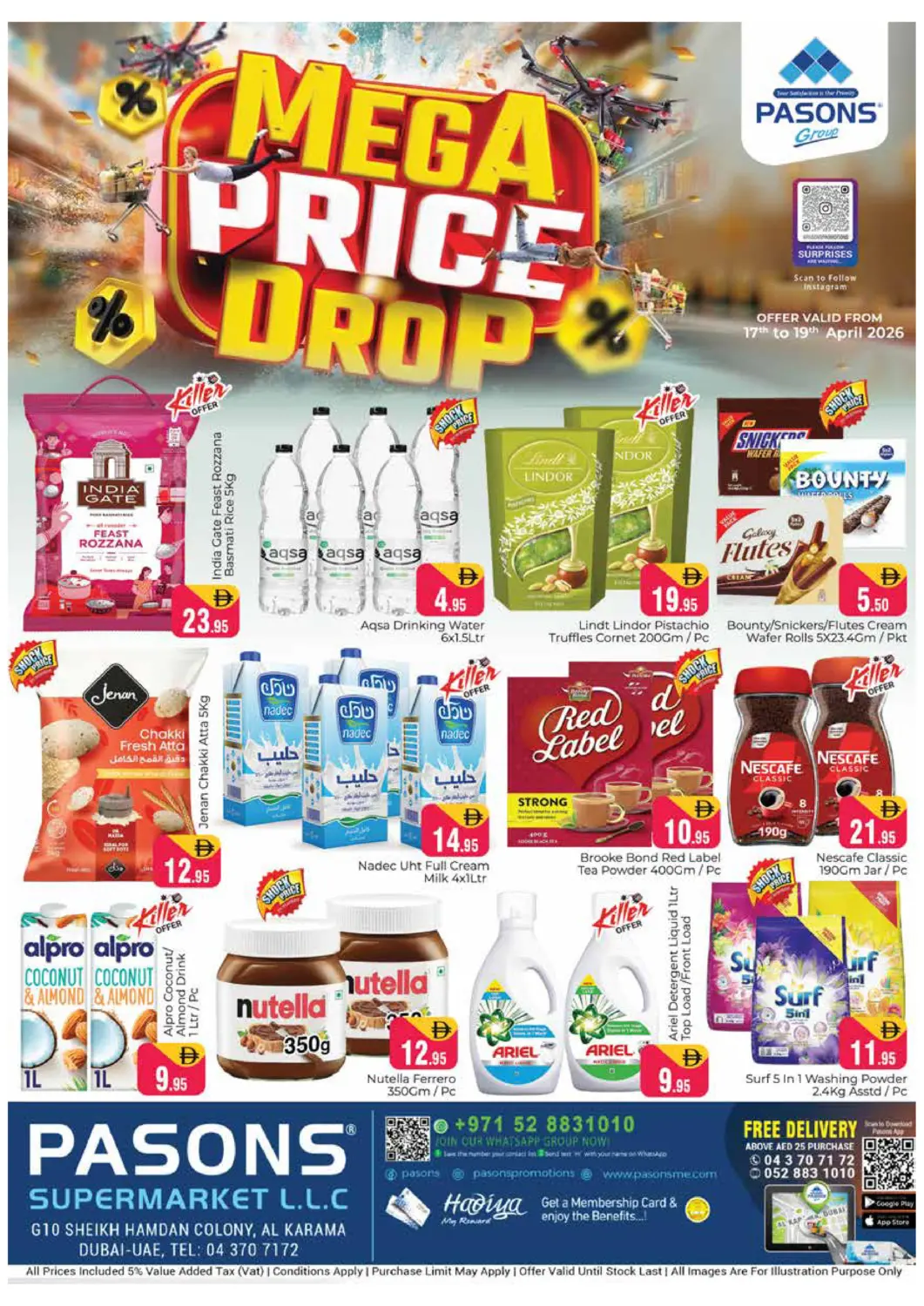 UAE - Dubai Pasons Hypermarket offers in D4D Online. Al Karama, Dubai. . Till 19th April