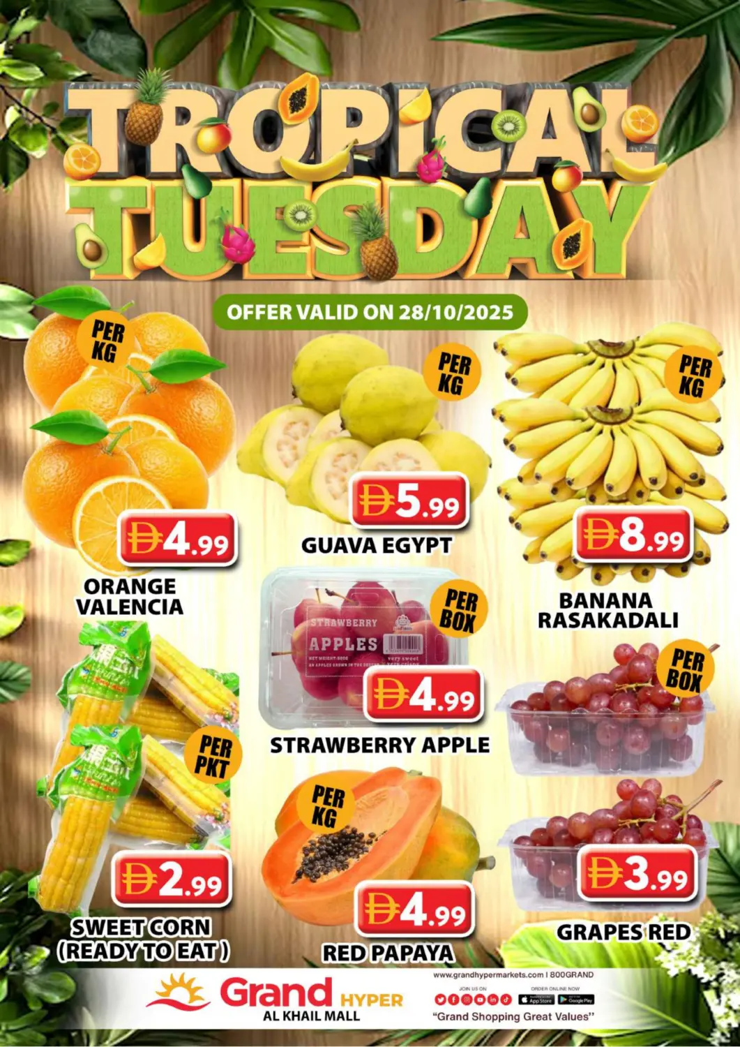 UAE - Dubai Grand Hyper Market offers in D4D Online. Al Khail Mall - Dubai. . Only On 28th October