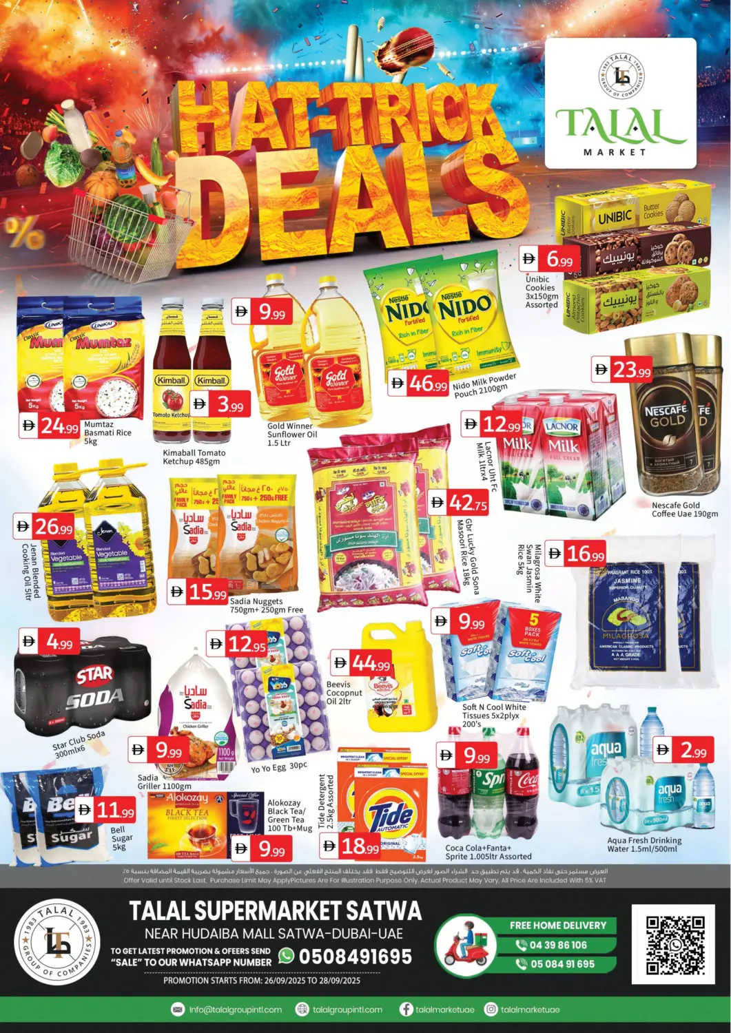UAE - Dubai TALAL MARKET offers in D4D Online. Satwa - Dubai. . Till 28th September