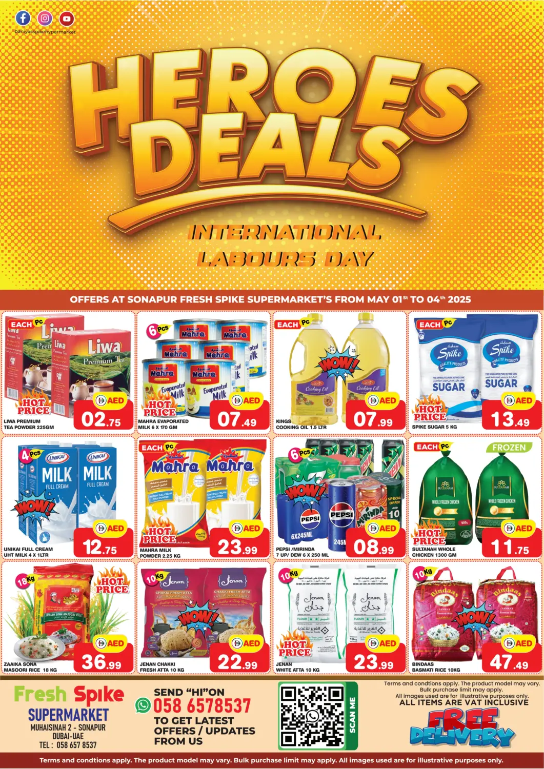 UAE - Dubai Fresh Spike Supermarket offers in D4D Online. Heroes Deals. . Till 4th May