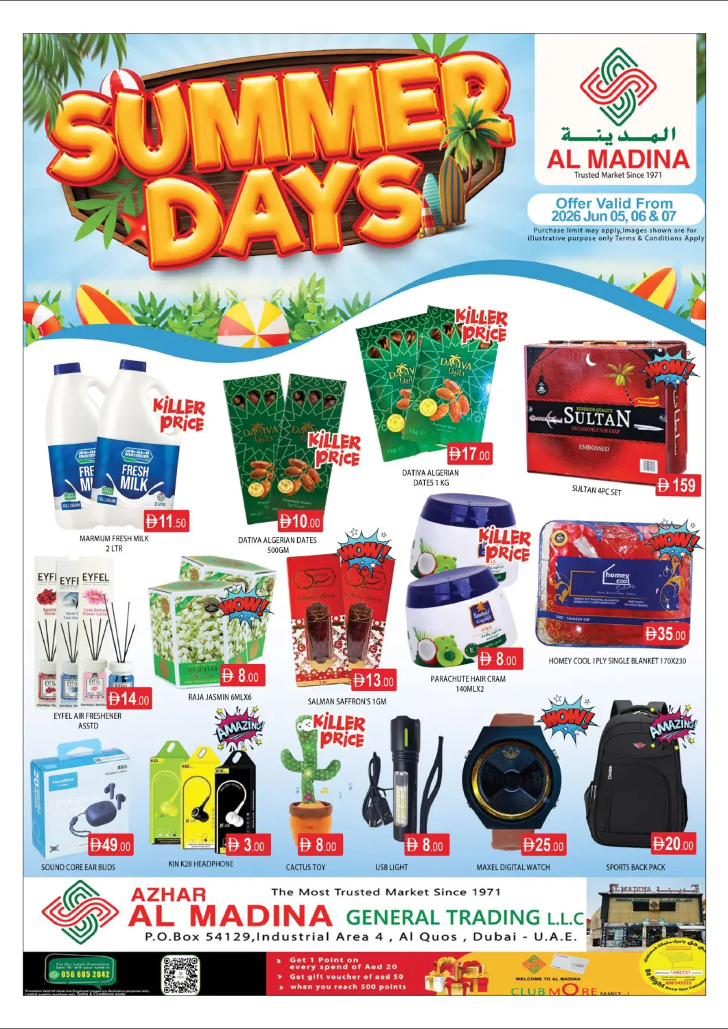 UAE - Dubai AL MADINA (Dubai) offers in D4D Online. Azhar GT - Al Quoz. . Till 7th June
