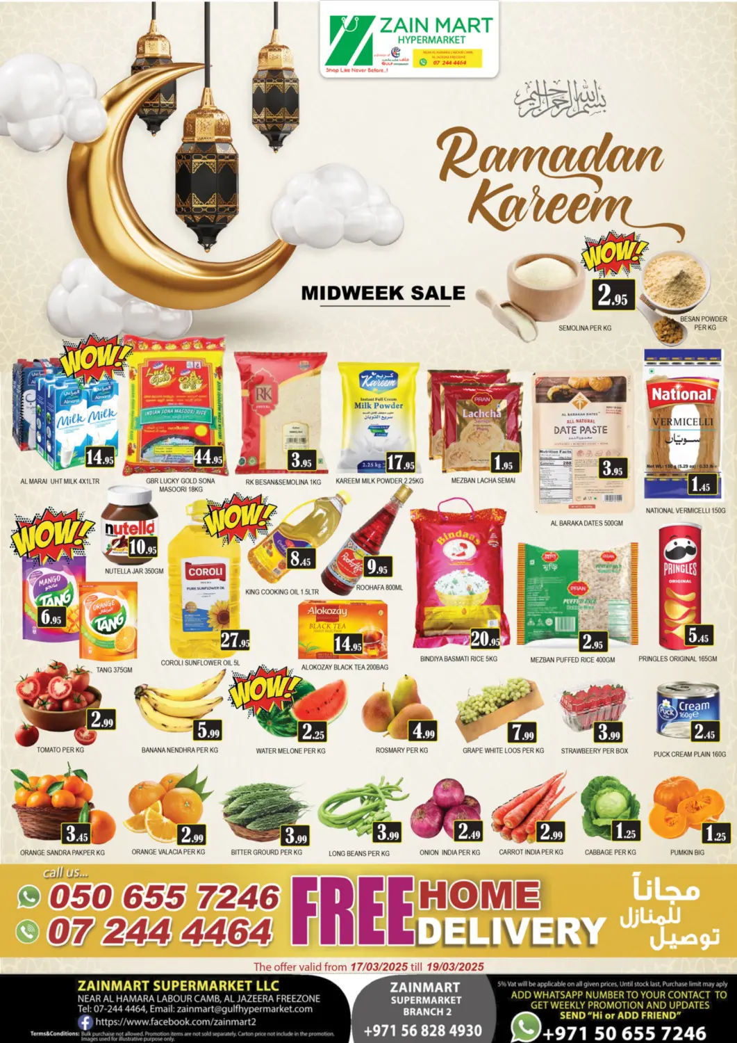 UAE - Ras al Khaimah Zain Mart Supermarket offers in D4D Online. Ramadan Kareem. . Till 19th March