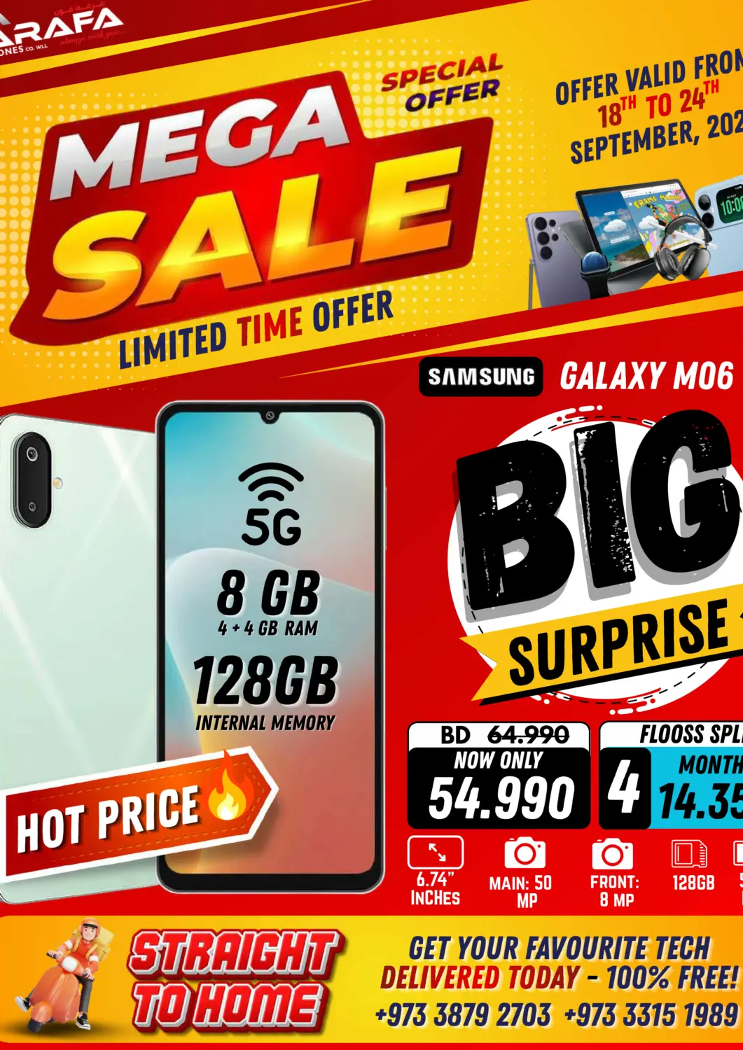 Bahrain Arafa Phones offers in D4D Online. Mega Sale. . Till 24th September