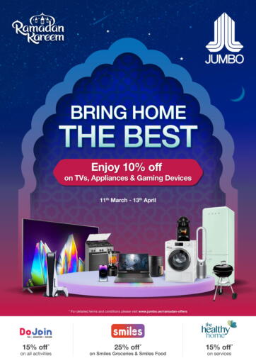 UAE - Al Ain Jumbo offers in D4D Online. Bring Home The Best. . Till 13th April