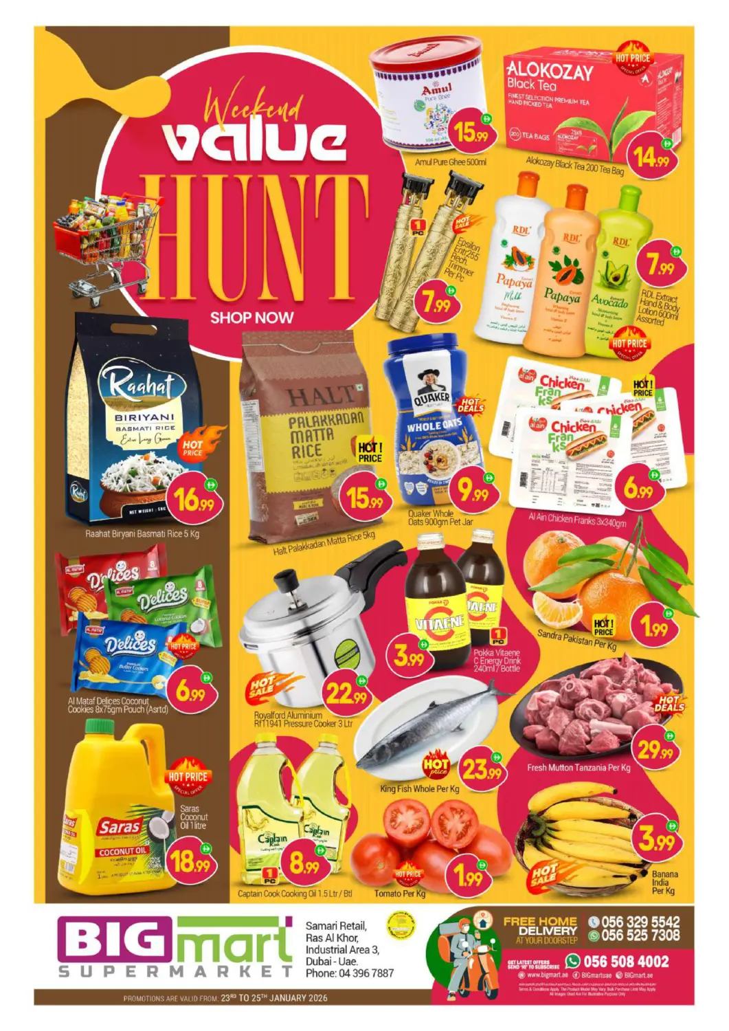 عروض بيج مارت الإمارات العربية المتحدة , الامارات - دبي في دي٤دي أونلاين. رأس الخور، المنطقة الصناعية ٣. . حتى ٢٥ يناير