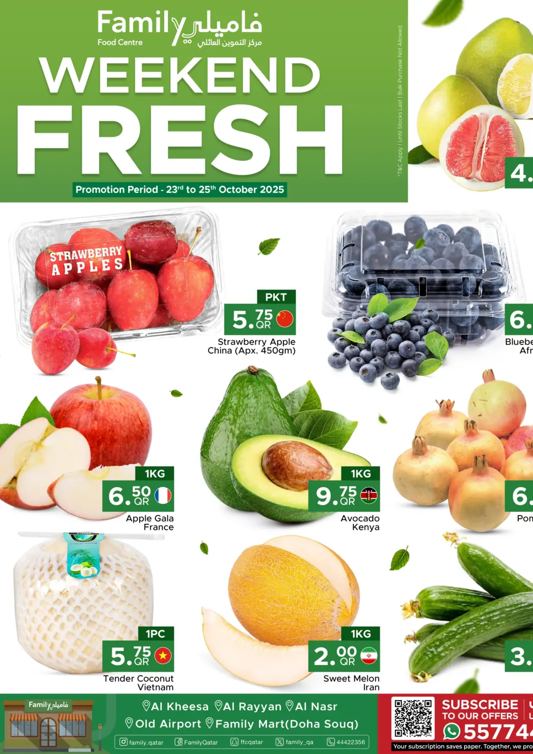 Qatar - Al Khor Family Food Centre offers in D4D Online. Weekend Fresh. . Till 25th October