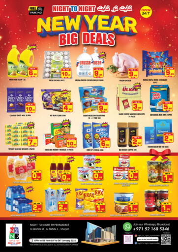 UAE - Sharjah / Ajman NIGHT TO NIGHT DEPARTMENT STORE offers in D4D Online. New Year Big Deals. . Till 6th January