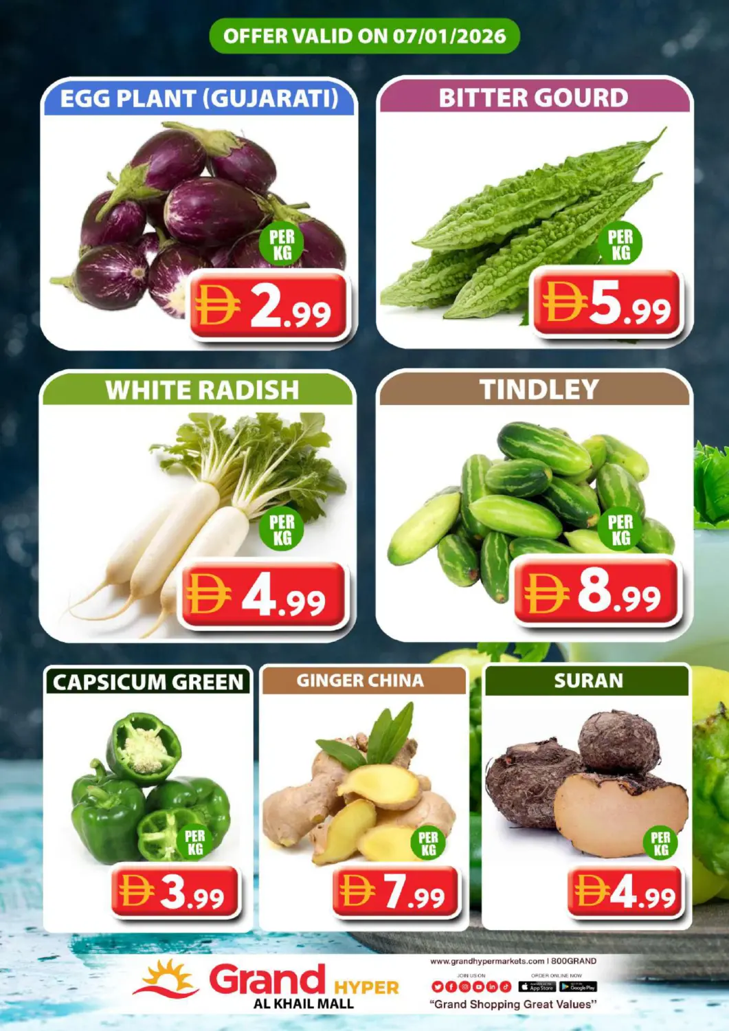 UAE - Dubai Grand Hyper Market offers in D4D Online. Al Khail Mall - Dubai. . Only On 7th January