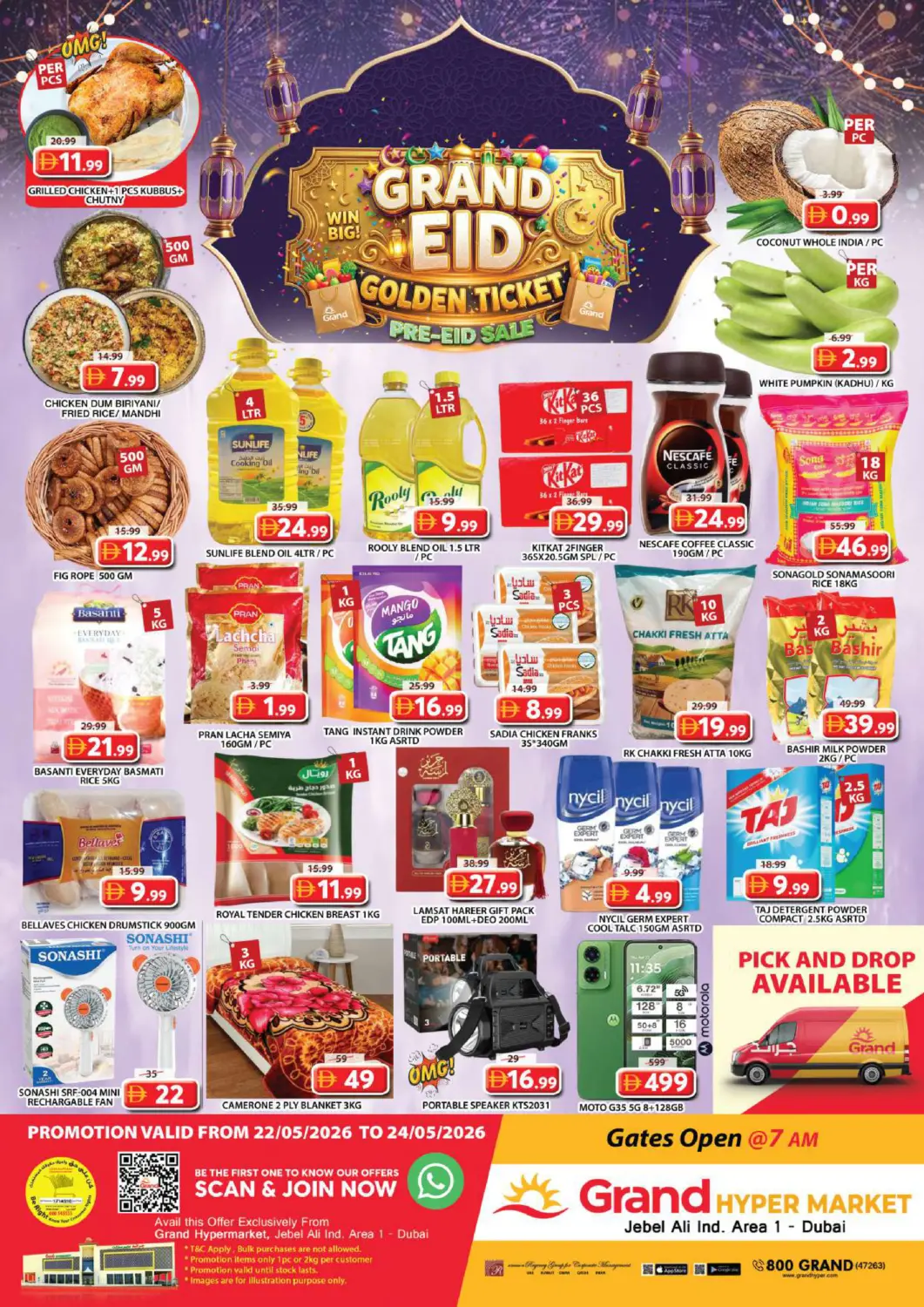 UAE - Dubai Grand Hyper Market offers in D4D Online. Jebel Ali, Dubai. . Till 24th May