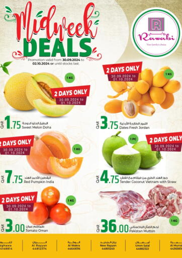 Qatar - Al Khor Rawabi Hypermarkets offers in D4D Online. Midweek Deals. . Till 2nd October