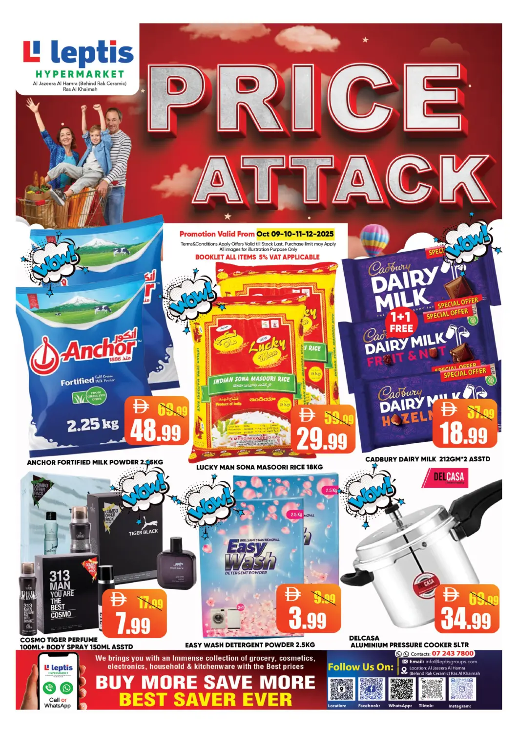 UAE - Ras al Khaimah Leptis Hypermarket  offers in D4D Online. Al jazeera Al Hamrah, Ras Al Khaimah. . TIll 12th October