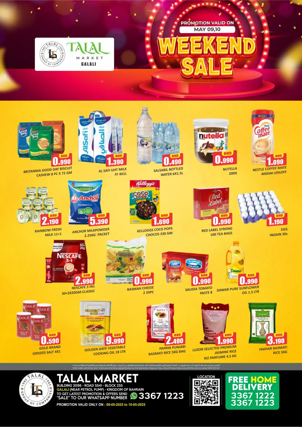 Bahrain Talal Markets offers in D4D Online. Weekend Sale @ Galali. . Till 10th May