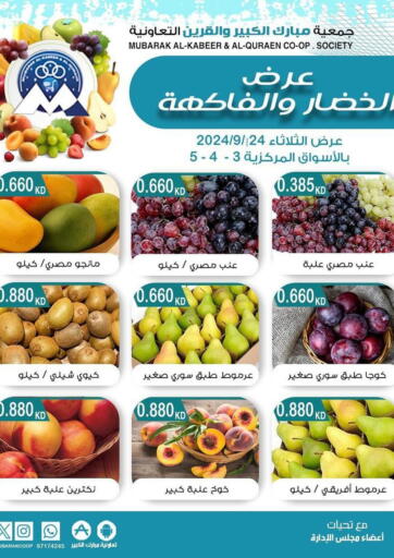 Kuwait - Kuwait City Mubarak Al-Kabeer & Al-Qurain Co-Operative Society offers in D4D Online. Special offer. . Only On 24th September