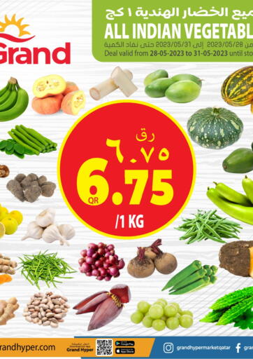 Qatar - Doha Grand Hypermarket offers in D4D Online. All Indian Vegetables. . Till 31st May