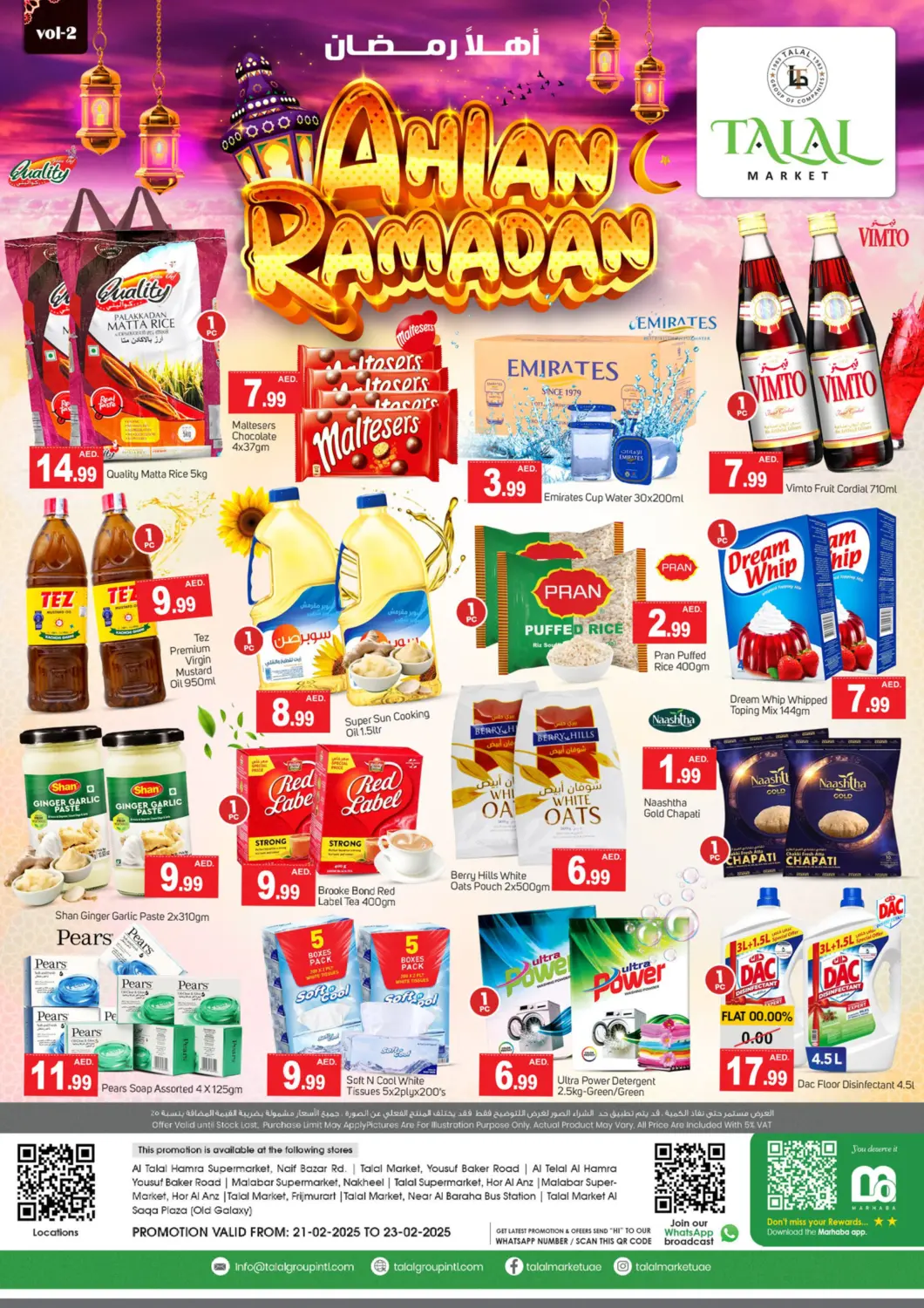 UAE - Dubai TALAL MARKET offers in D4D Online. Ahlan Ramadan. . Till 23rd February