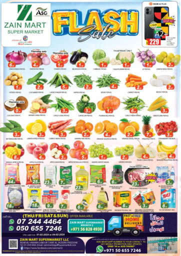 UAE - Ras al Khaimah Zain Mart Supermarket offers in D4D Online. Flash Sale. . Till 4th February