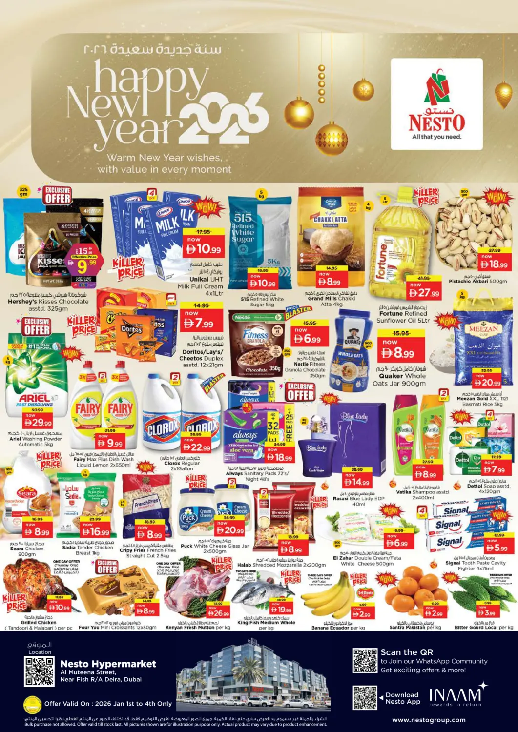 UAE - Dubai Nesto Hypermarket offers in D4D Online. Al Muteena Street,Deira. . Till 4th January