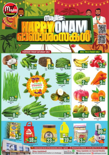 Qatar - Doha Majlis Hypermarket offers in D4D Online. Happy Onam. . Till 15th september