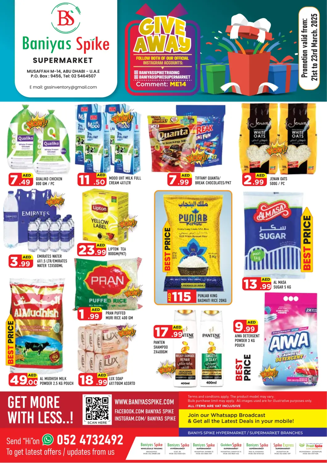 UAE - Abu Dhabi Baniyas Spike  offers in D4D Online. Mussafah 14-  Abudhabi. . Till 23rd March