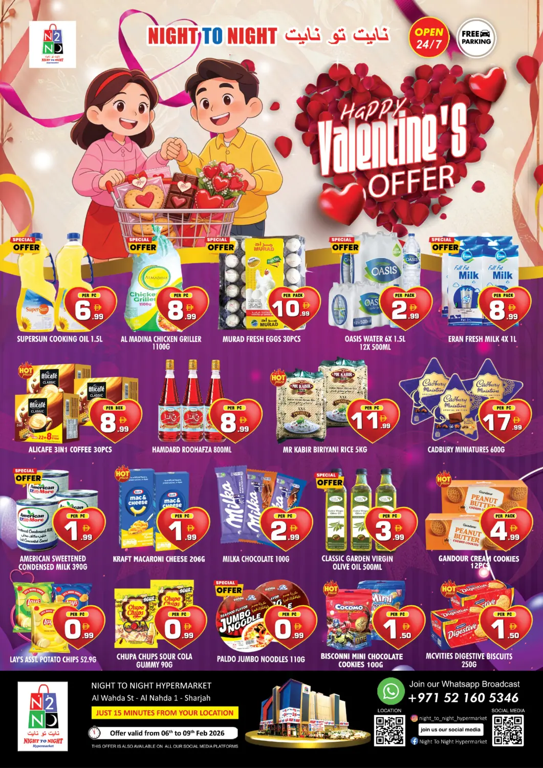 UAE - Sharjah / Ajman NIGHT TO NIGHT DEPARTMENT STORE offers in D4D Online. Happy Valentine's Day. . Till 9th February