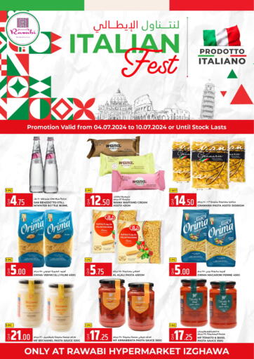 Qatar - Al-Shahaniya Rawabi Hypermarkets offers in D4D Online. Italian Fest @ Izghawa. . Till 10th July