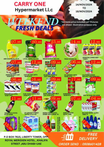 UAE - Abu Dhabi Carryone Hypermarket offers in D4D Online. Khalifa Street, Abu Dhabi. . Till 18th November