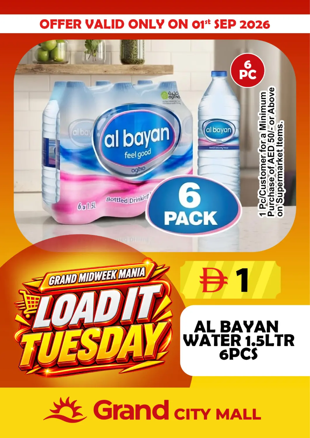 UAE - Dubai Grand Hyper Market offers in D4D Online. Grand City Mall. . Only On 1st September
