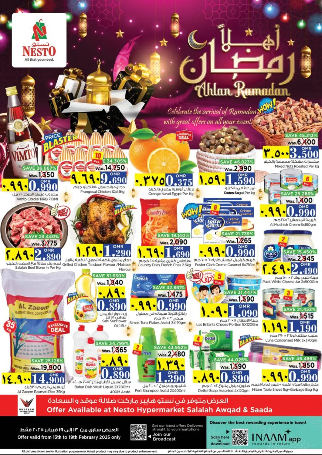 Oman - Salalah Nesto Hyper Market   offers in D4D Online. Ahlan Ramadan. . Till 19th February
