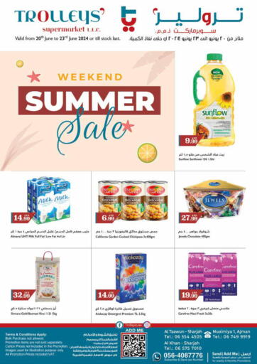 UAE - Sharjah / Ajman Trolleys Supermarket offers in D4D Online. Weekend Summer Sale. . Till 23rd June
