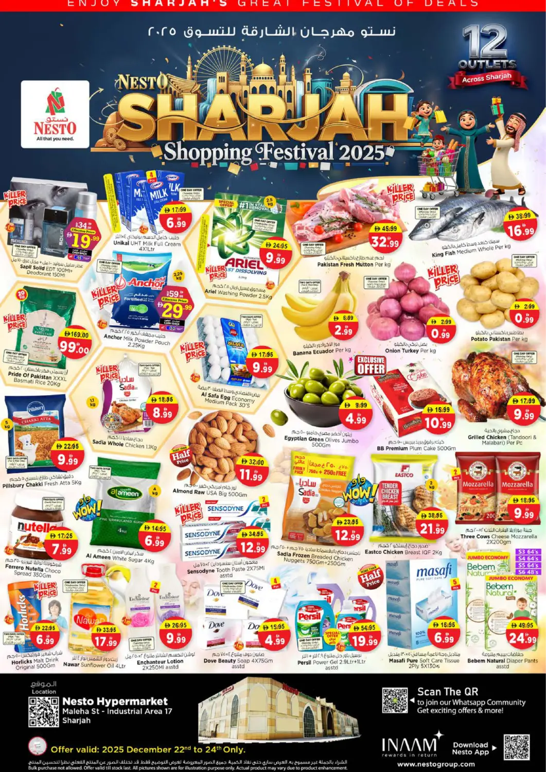 UAE - Sharjah / Ajman Nesto Hypermarket offers in D4D Online. Maleha Street- Industrial Area 17. . Till 24th December