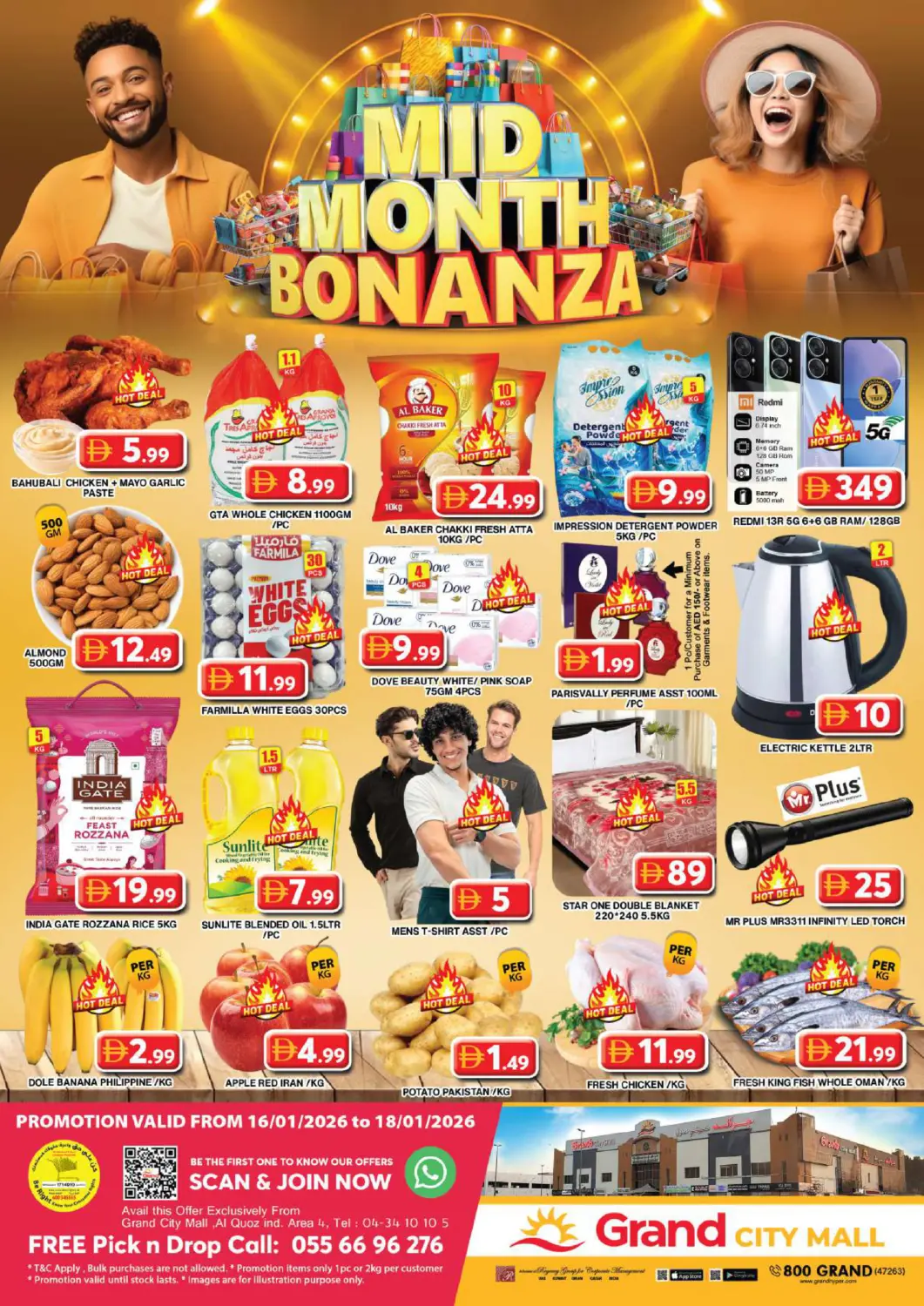 UAE - Dubai Grand Hyper Market offers in D4D Online. Grand City Mall,Dubai. . Till 18th January