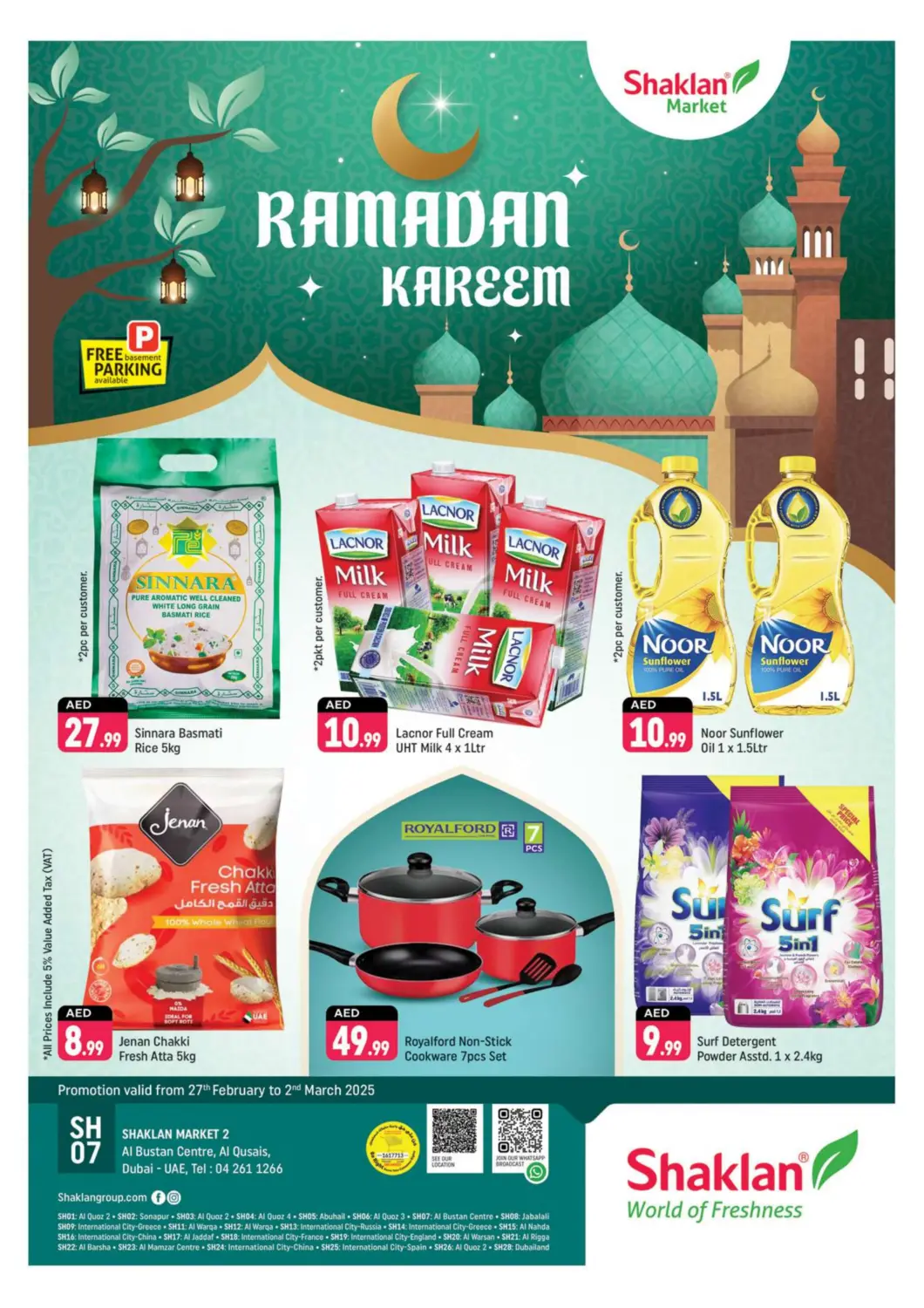 UAE - Dubai Shaklan  offers in D4D Online. Al Bustan Center, Al Qusais. . Till 2nd March
