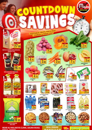 Qatar - Doha Majlis Shopping Center offers in D4D Online. CountDown Savings. . Till 21st September