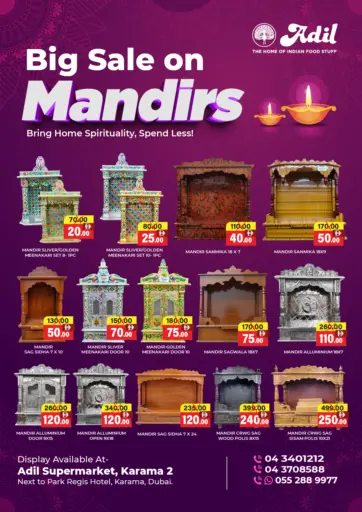 Big Sale On Mandirs