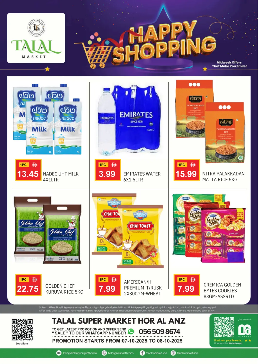 UAE - Dubai TALAL MARKET offers in D4D Online. Horlanz- Dubai. . Till 8th October