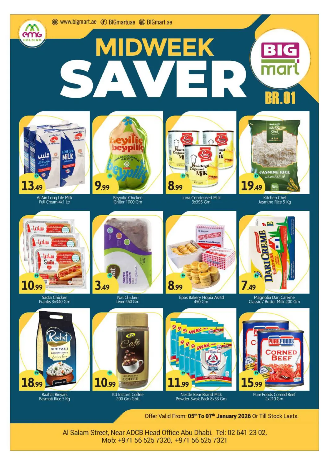 UAE - Abu Dhabi BIGmart offers in D4D Online. Al Salam Street, Abu Dhabi. . Till 7th January