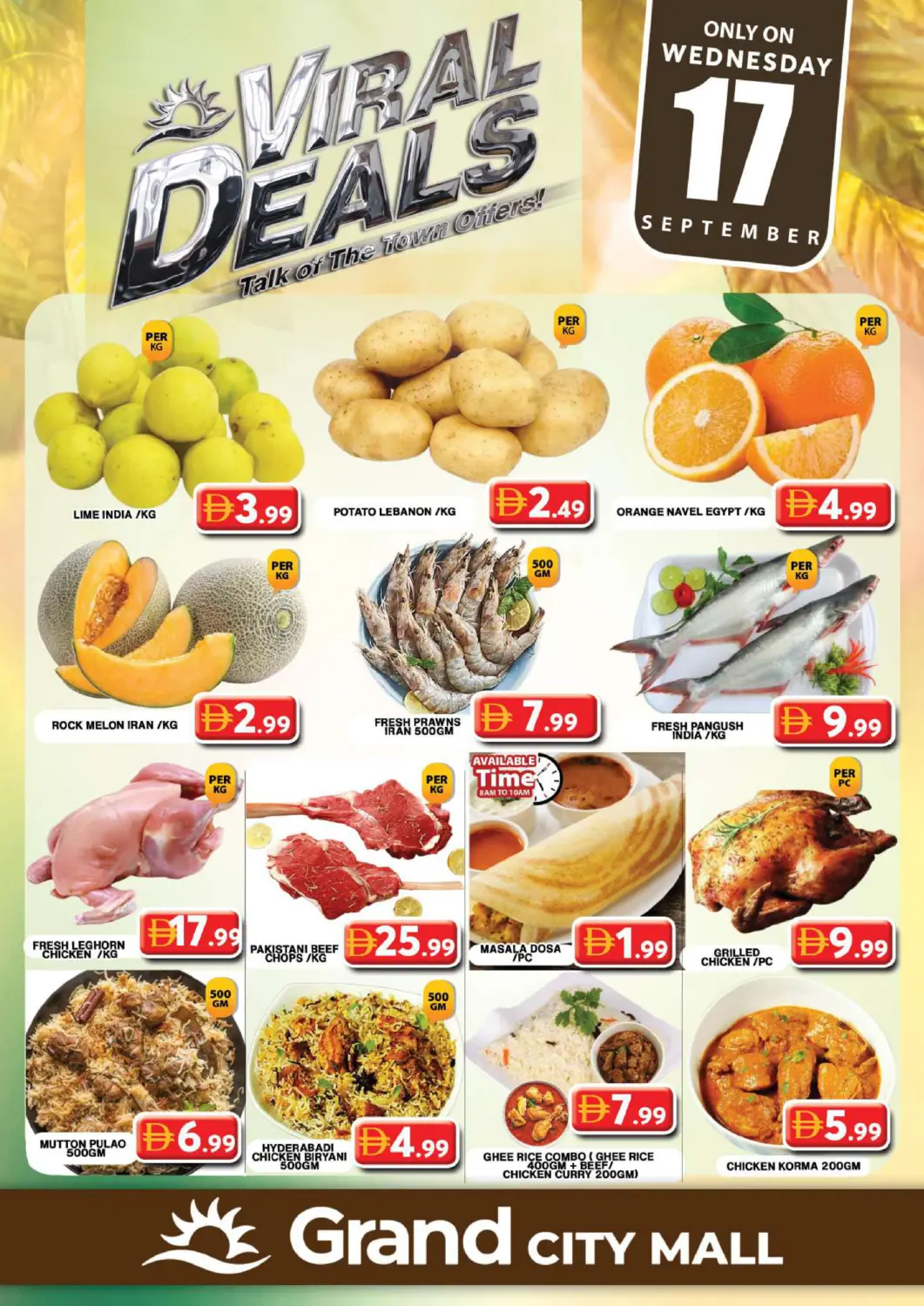 UAE - Dubai Grand Hyper Market offers in D4D Online. City Mall - Dubai. . Only On 17th September