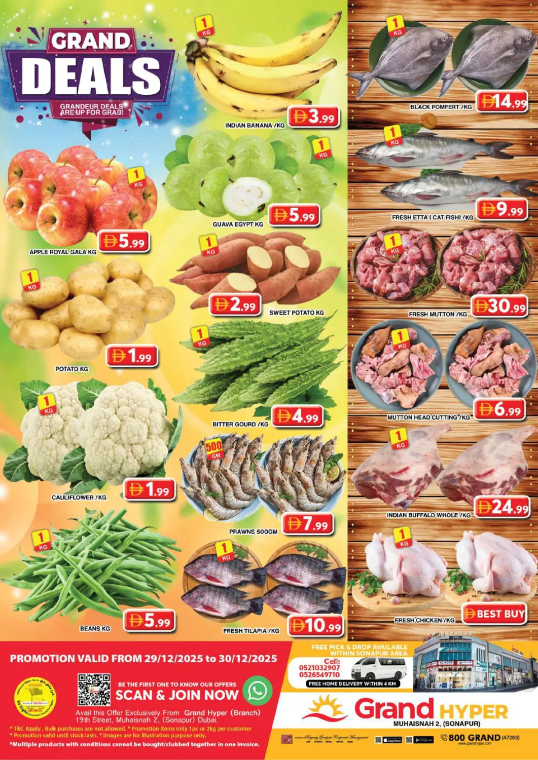 UAE - Dubai Grand Hyper Market offers in D4D Online. Muhaisinah 2 Sonapur. . Till 30th December