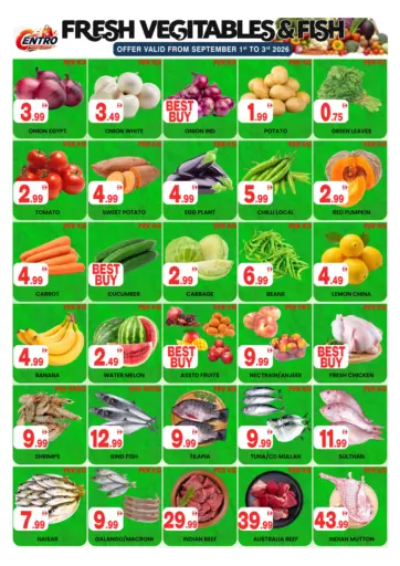 Fresh Vegetables & Fish
