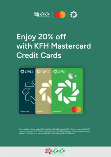 Enjoy 20% Off With KFH Mastercard Credit Cards