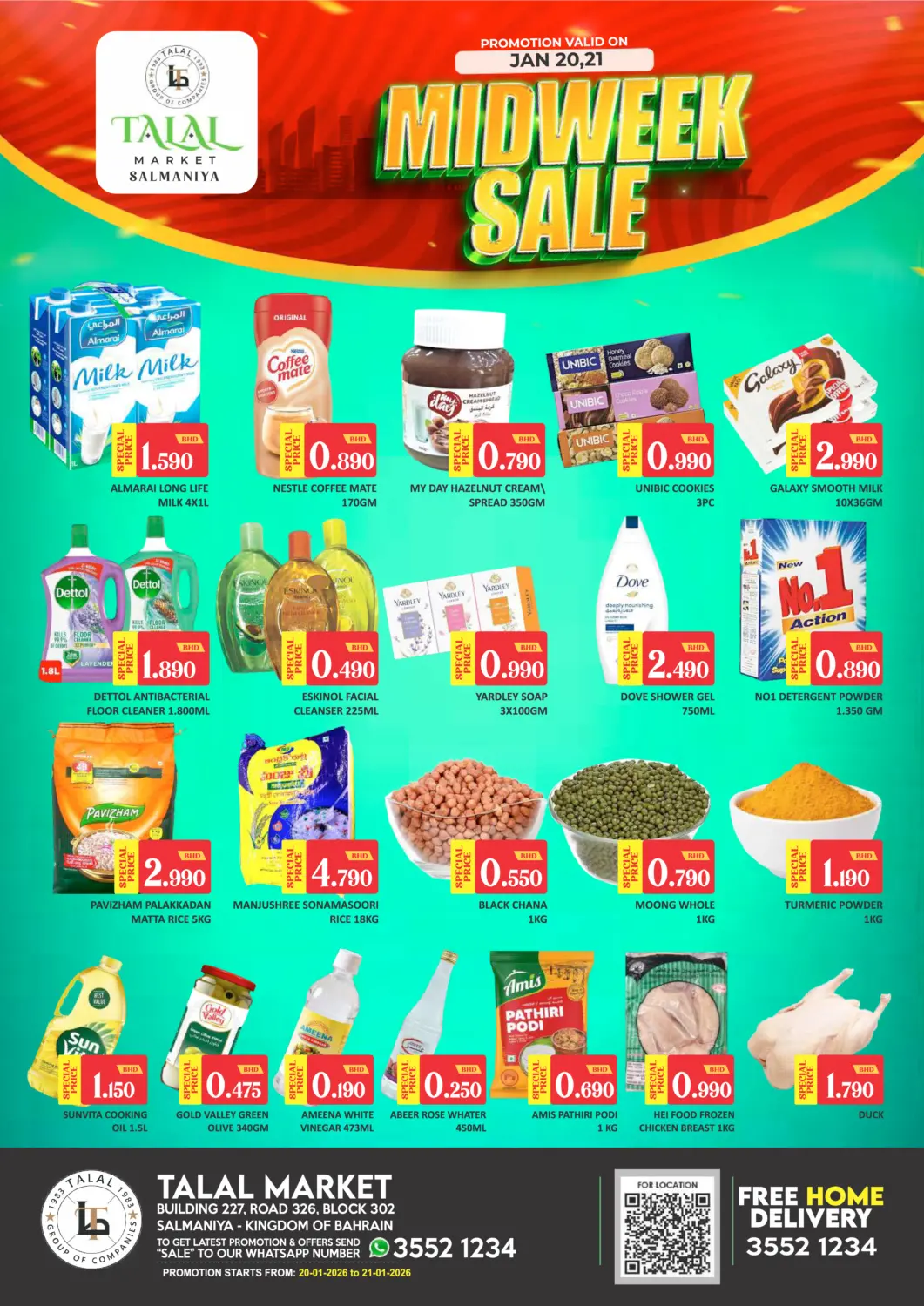 Bahrain Talal Markets offers in D4D Online. Salmaniya - Midweek Sale. . Till 21st January
