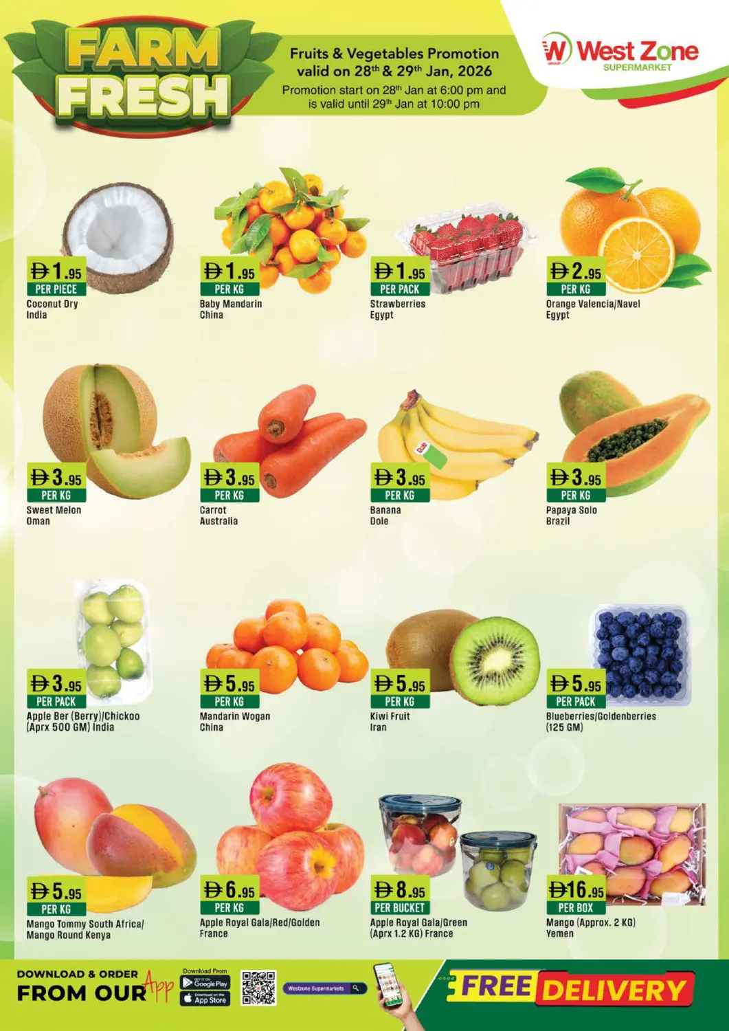 UAE - Dubai West Zone Supermarket offers in D4D Online. Farm Fresh. . Till 29th January