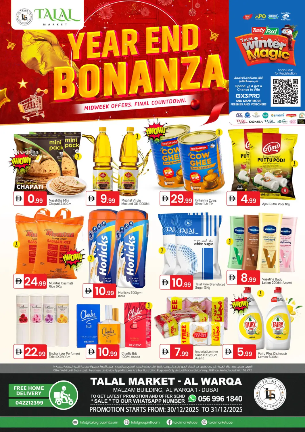 UAE - Dubai TALAL MARKET offers in D4D Online. Al Warqa 1, Dubai. . Till 31st December