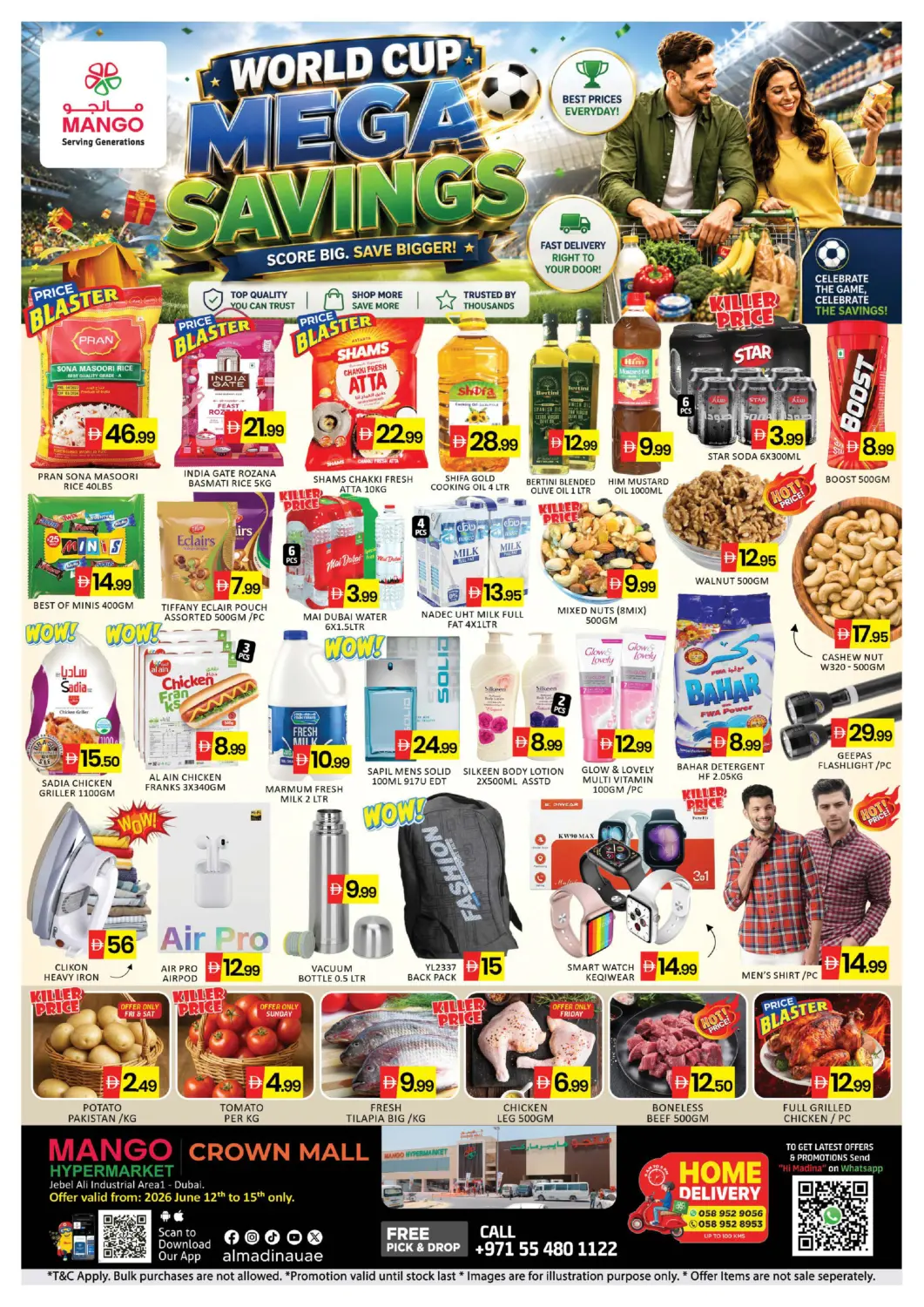 UAE - Dubai Mango Hypermarket LLC offers in D4D Online. Crown Mall - Jabel Ali. . Till 15th June