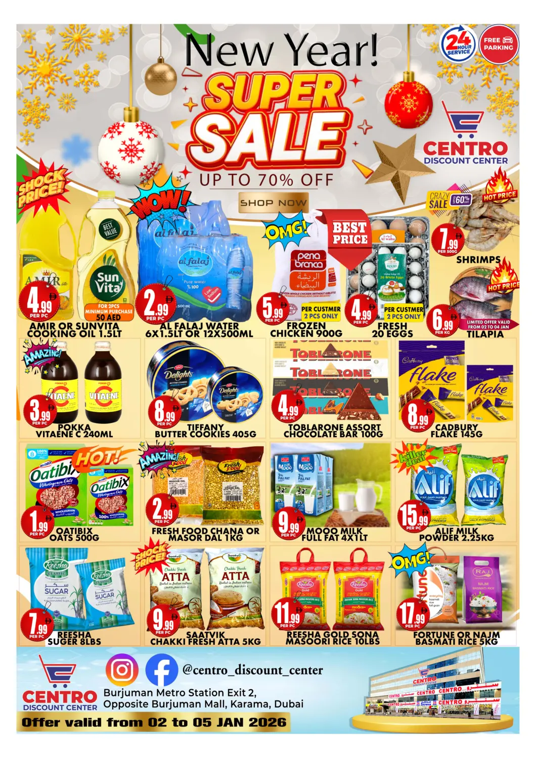 UAE - Dubai Centro Discount Center offers in D4D Online. New Year! Super Sale. . Till 5th January