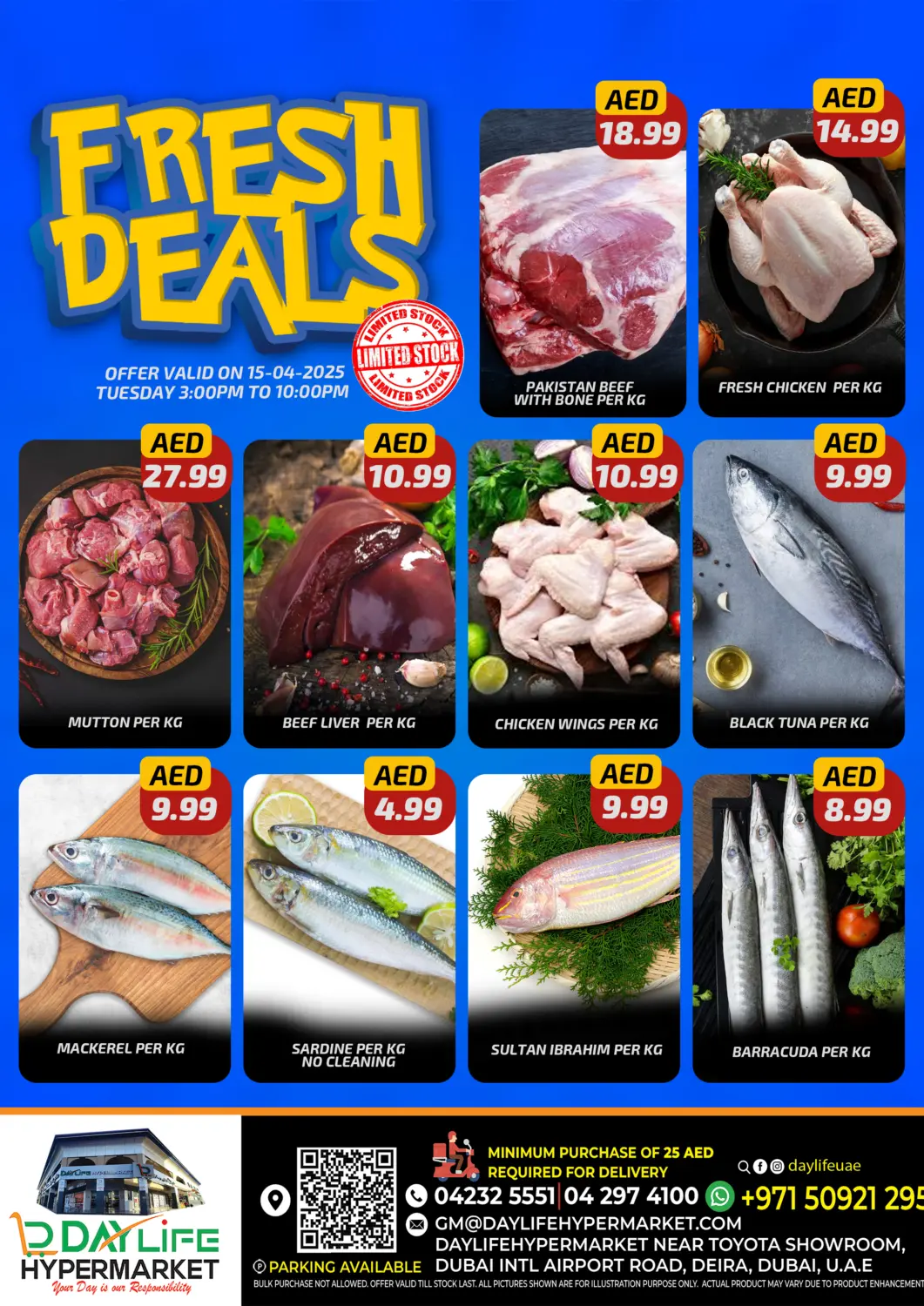 UAE - Dubai Daylife Hypermarket LLC offers in D4D Online. Fresh Deals. . Only On 15th April