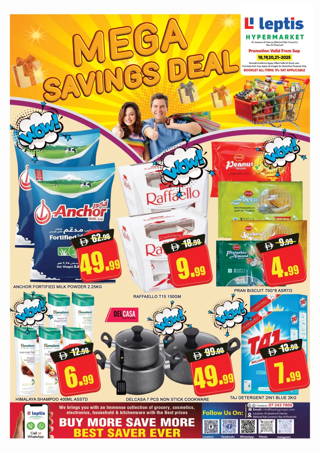 UAE - Ras al Khaimah Leptis Hypermarket  offers in D4D Online. Al jazeera Al Hamrah, Ras Al Khaimah. . Till 21st September