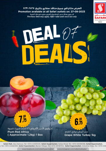 Qatar - Al Wakra Safari Hypermarket offers in D4D Online. Deal Of Deals. . Only On 27th September